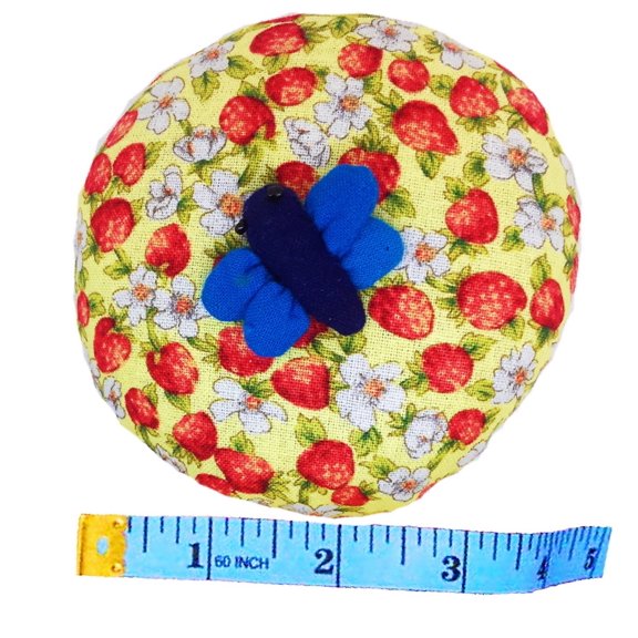 10 oz Emery Pin Cushion Sewing Pins Needle Holder Pincushions for Sewing Necessities  - Dragonfly Blue