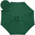thumbnail image 5 of 9FT Patio Umbrella Outdoor Table Umbrella,Market Umbrella with Push Button Tilt and Crank, 8 Sturdy Ribs for Garden, Lawn, Deck, Backyard & Pool (Green), 5 of 8