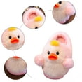 thumbnail image 5 of Kids Cute Duck Fuzzy Slippers for Boys Girls Soft Sole Non Slip Plush House Slippers Cartoon Warm Winter House Shoes Black Size 6 Toddler, 5 of 6
