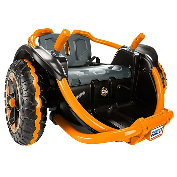 Power Wheels Wild Thing Battery Powered 12V Spinning Ride On Vehicle, Orange