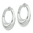 thumbnail image 2 of 14k White Gold Polished Hoop Earring Jackets 14k White Gold Earrings, 2 of 3
