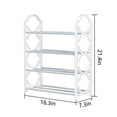thumbnail image 3 of Komiseup under $10 Shoe Rack, Shoe Rack Storage Organizer With 4 Tiers Metal Shelves For Bedroom, Closet, Entry, Dorm Room, 3 of 8