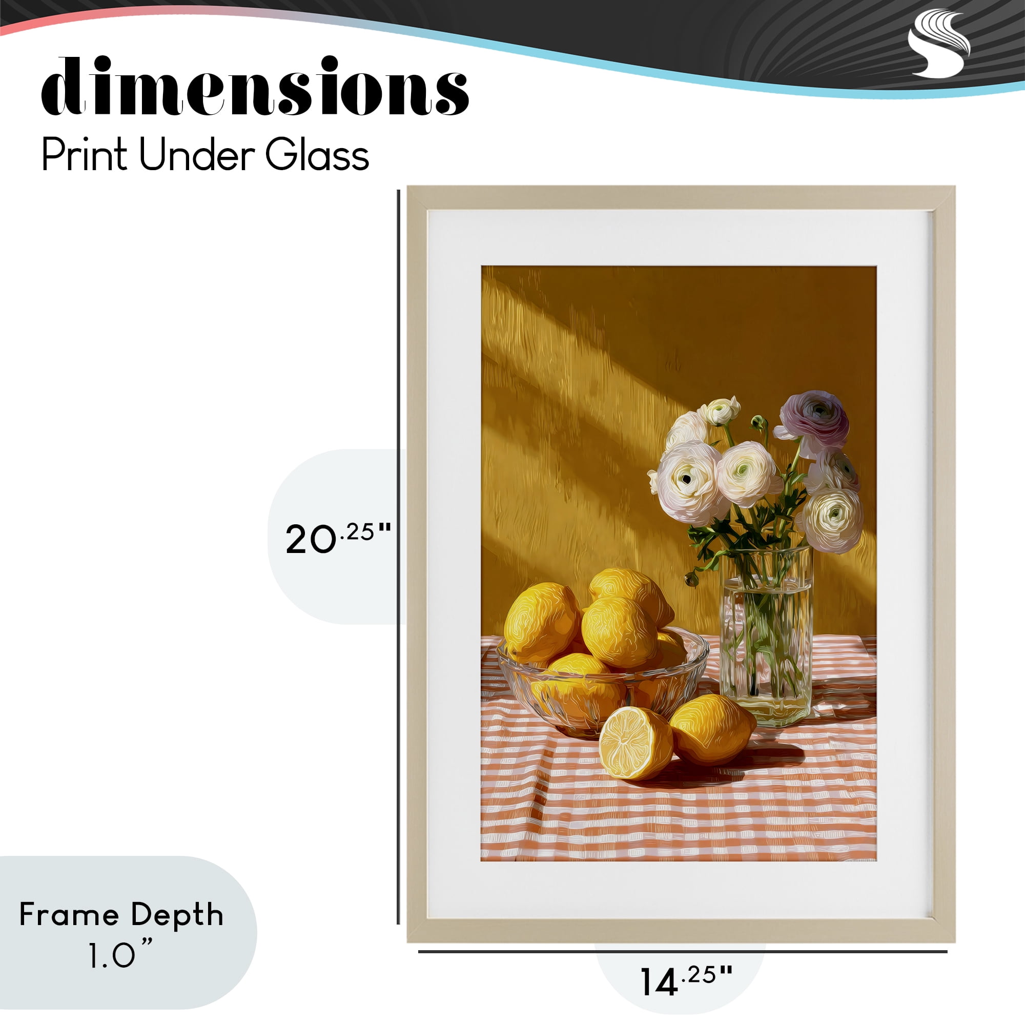 Stupell Industries Lemony Breakfast Arrangement Birch Framed Print Under Glass, design by Petal Prints Design
