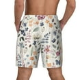 thumbnail image 3 of Kdxio Watercolor Floral Print Men'S Swim Trunks With Compression Liner 7 Inch Inseam Quick Dry Swim Shorts, 3 of 7