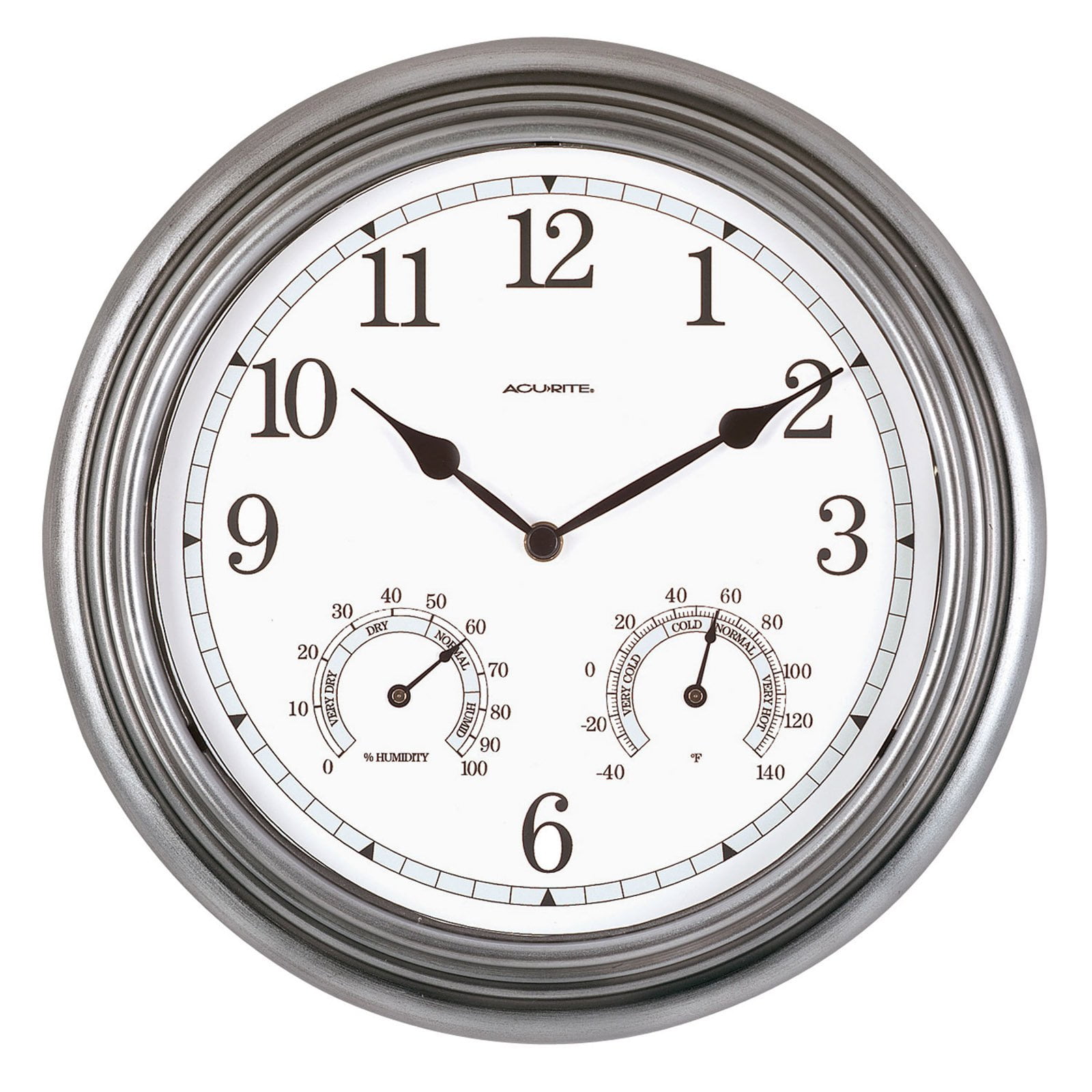 Chaney Instrument Pewter Therm/Clock 00920A3