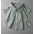 thumbnail image 3 of Zhengup Striped Detachable Fake Collar Half Shirt Blouse Dickey Collar Faux False Collar Elegant for Women Girls, 3 of 4