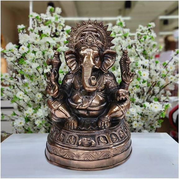 Ganesha Statue Large Ganesha Idol Ganpati Statue Hindu God Statue Ganesh Sculpture Indian Idols Ganesha Figurine Indian Diwali Pooja Statue Ganpati Murti Good Luck God for Gifts - AtoZ India Cart
