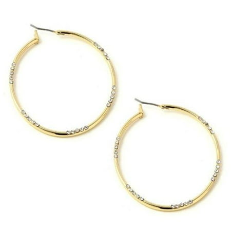 - Charlestone Bridal Gold Crystal Rhinestone Hoop Dangle Earrings Style