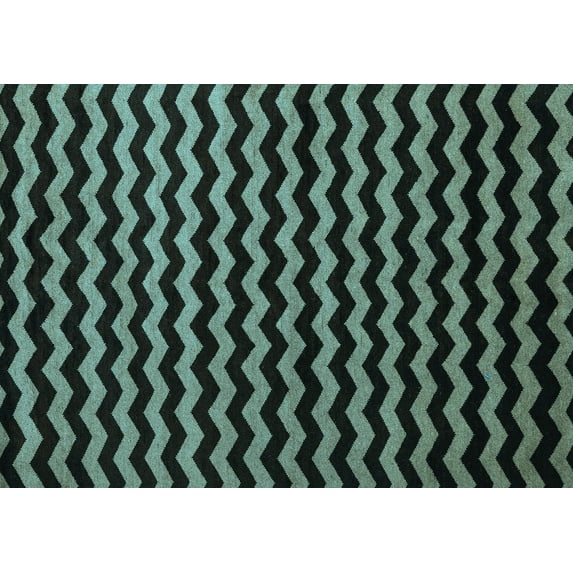 Ahgly Company Indoor Rectangle Abstract Light Blue Modern Area Rugs, 4' x 6'