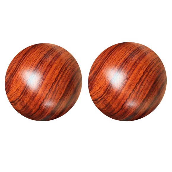EeaseMX 2 pelotas de masaje de madera para ejercicios de fitness y de mano (5,5 cm, veta aleatoria)