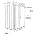thumbnail image 4 of Arrow Spacemaker 6 x 3 x 7 ft Flute Grey Patio Shed, 4 of 18