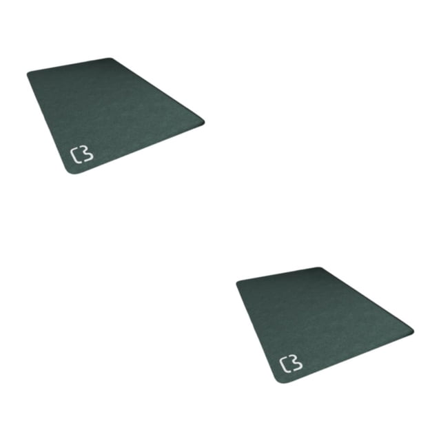 Cateissary Alfombra de baño antideslizante, impermeable y respetuosa con el medio ambiente, antideslizante, alfombra de baño elegante, verde verde negruzco 2piezas