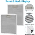 thumbnail image 3 of 2-Pack Universal Metal Grease Filters for Range Hoods (320x260x9mm) – Multi-Layer Aluminum Mesh Replacement Parts – Dishwasher Safe & Rust-Resistant Kitchen Ventilation Accessories, 3 of 5