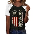 thumbnail image 2 of American Flag Tank Tops Women Patriotic Shirt USA Flag Stars Stripes Print Raglan Sleeve T-Shirt 4th of July Tee Tops, 2 of 9