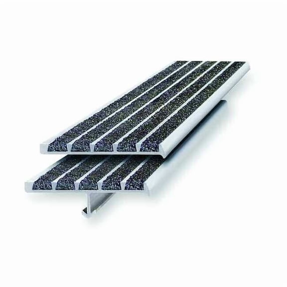 Stair Nosing Extruded Aluminum Black, 48 in W x 1/4" Thick 231BF-4