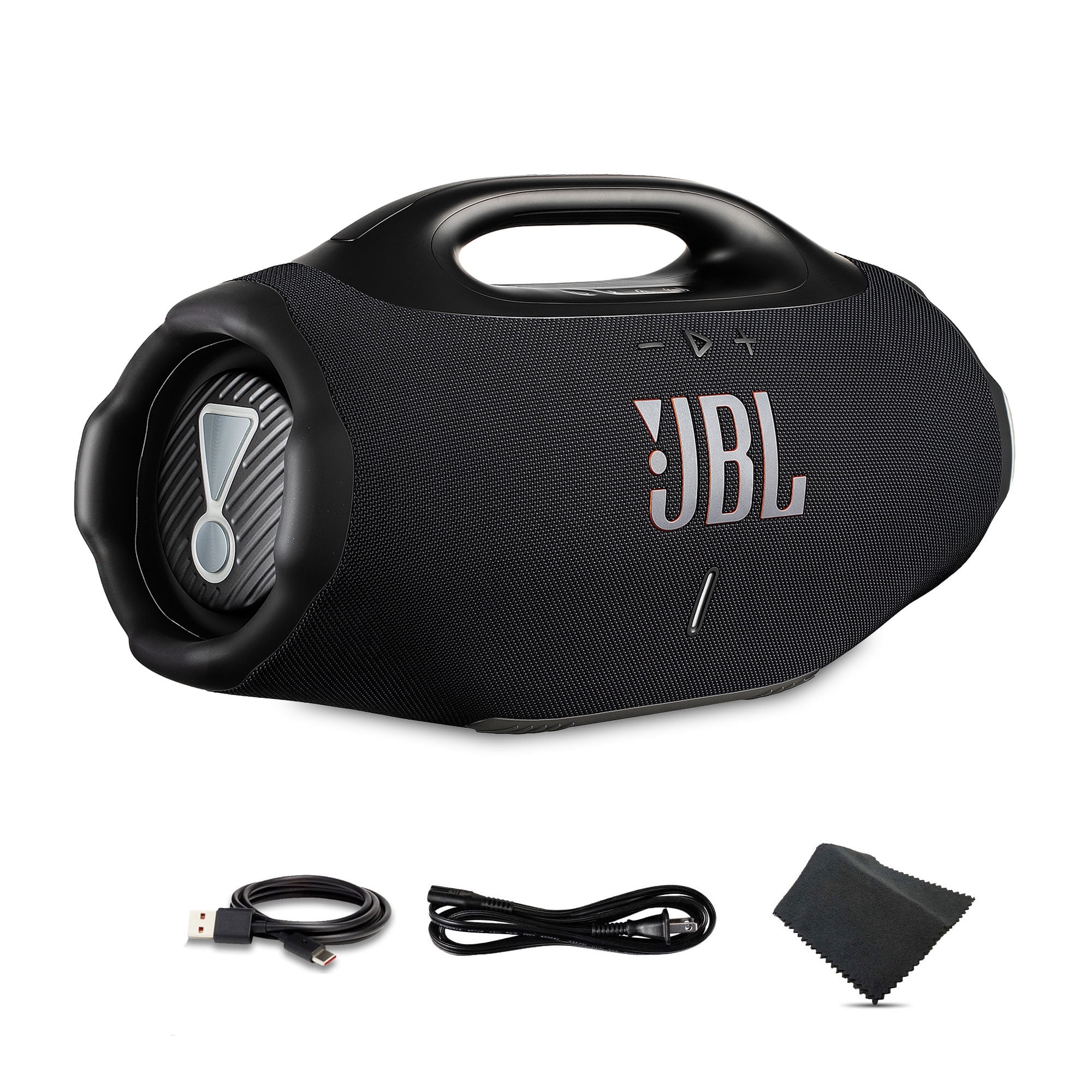 JBL Boombox 4 Portable Bluetooth Speaker (Black), IP68 + USB-C Cable (International Model)