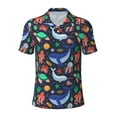 thumbnail image 2 of Daiia The Underwater World Pattern Men’s Polo Shirts,Solid Deck Shirt,Classic Fit, Breathable Cotton Polo for Casual and Sport Wear-X-Large, 2 of 7