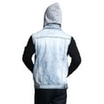 thumbnail image 4 of G-Style USA Men's Detachable Hood Denim Jean Vest DK108 - ICE - 5X-Large, 4 of 8