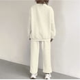thumbnail image 4 of Women'S Oversized Sweatshirt & Joggers Set Cozy Cable Knit Loungewear, Trendy Winter Christmas Outfit Long Pants And Long-Sleeved Home Wear Set Black M, 4 of 5