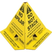 Trilingual "Do Not Stack" Pallet Cones, Yellow, 50 Pack