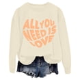 thumbnail image 2 of Meichang Chandails en Molleton pour Femmes, Chandail en Molleton de la Saint-Valentin, Chandail en Molleton Imprimé Amour Doux, Manches Longues, Col Rond, Chandails en Molleton de Vacances en Solde, 2 of 3