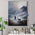 thumbnail image 4 of Shepherd and Sheep Landscape Canvas Wall Art 15.75x11.81 Inches, 4 of 8