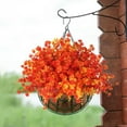 thumbnail image 5 of 4 Bundles Artifical Spring Flower Outdoor Fake Plant Decor UV Resistant Faux Plastic Plants Hanging Plante Halloween Flower for Home Garden Porch Thanksgiving Christmas Decorations, 5 of 5