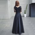 thumbnail image 2 of Vestido de fiesta elegante y largo de color negro de verano para mujer, vestido de noche elegante y ajustado, 2 of 5