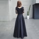 thumbnail image 2 of Vestido de fiesta elegante y largo de color negro de verano para mujer, vestido de noche elegante y ajustado, 2 of 5