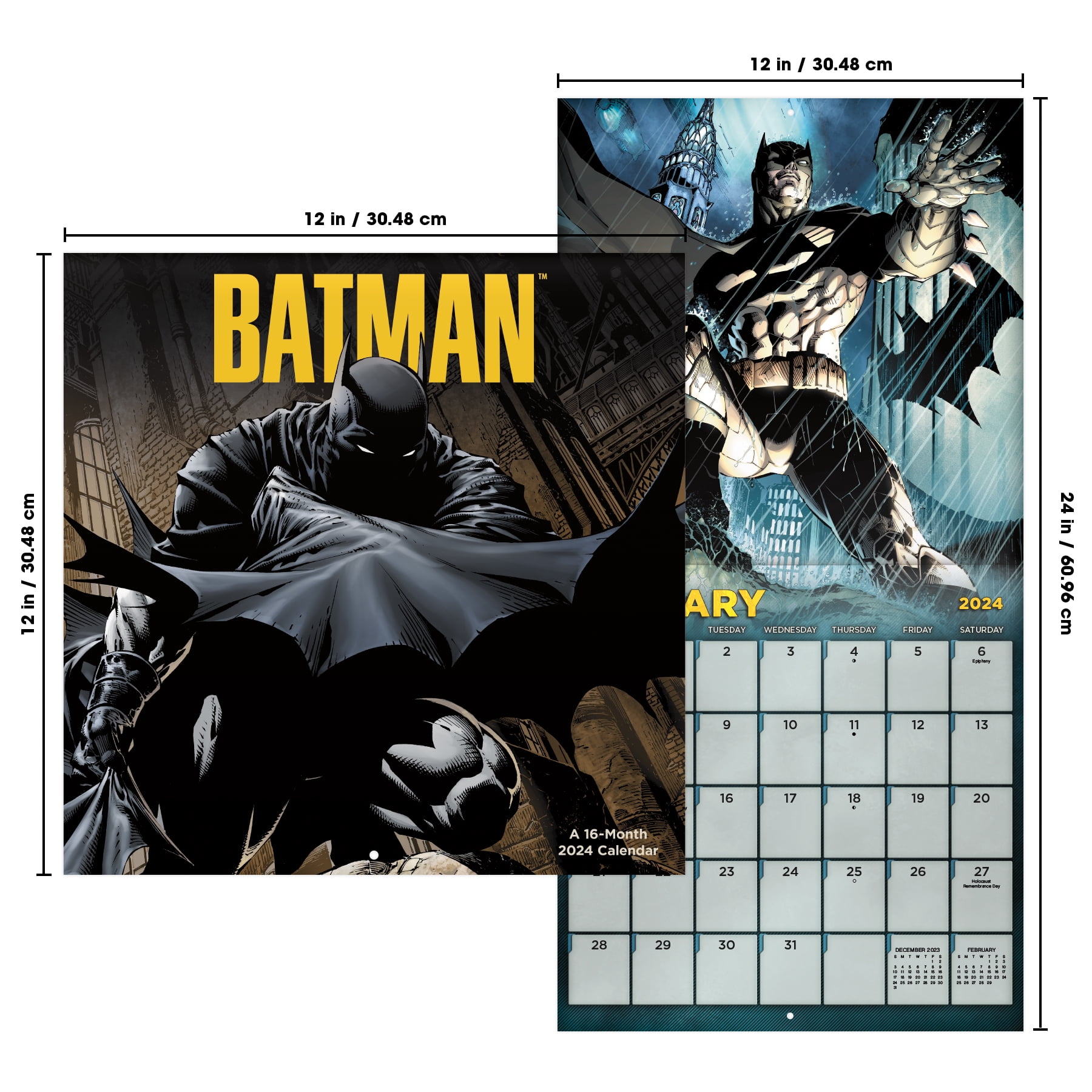 trends-international-2024-dc-comics-the-batman-comic-wall-calendar-walmart-com
