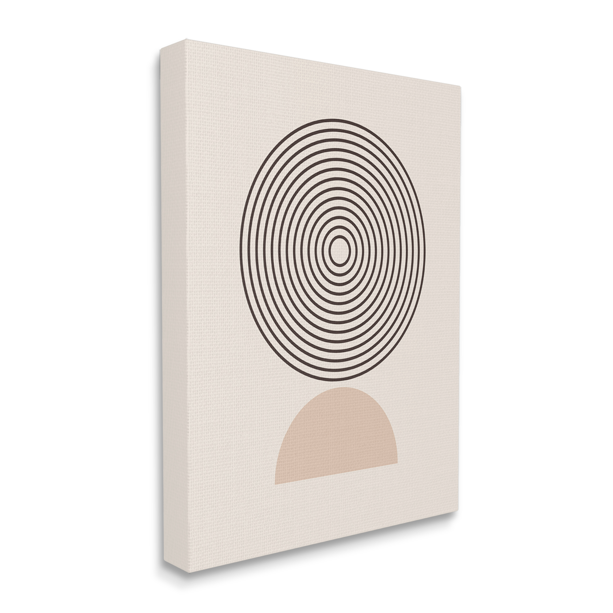 Stupell Industries Modern Circles on Beige Abstract Painting Gallery Wrapped Canvas Print Wall Art, 30 x 40