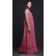 thumbnail image 4 of Bimba Pink4 Bird Leaves & Flycather Womens Sleepwear Long Nightgown Printed Spaghetti Strap Ladies Nightwear Small, 4 of 5