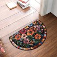 thumbnail image 3 of Dsscvnef Silica Gel Doormat Non Entryway Rug Floral Pattern Semi Decorative Floor Mat for Home Entrance Hallway Durable Absorbent Indoor Outdoor Use, 3 of 5
