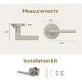 thumbnail image 4 of Mega Handles / Ralph Passage / Lever Door Handle / Nickel, 4 of 4