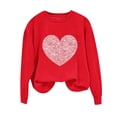 thumbnail image 5 of NuoCaiYun Sweatshirt for Women Love Heart Print Casual Long Sleeve Shirts Valentine Pullover Blouse Tops, 5 of 6