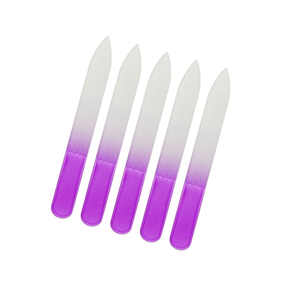 Vocoste Double-sided Glass Nail Files Purple 5 Pcs