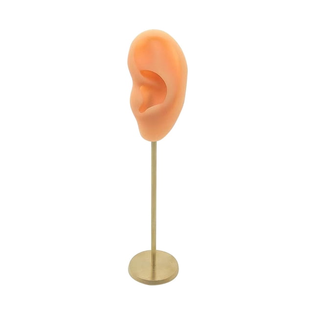 Soporte duradero para pendientes, modelo de oreja humana, soporte para pendientes de silicona suave para bodas Piel Normal Izquierda