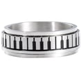 thumbnail image 2 of MasteelfCA Piano Key Ring Stainless Steel Finger Ring Piano Key Jewelry Novelty Ring Decor, 2 of 7