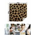 thumbnail image 5 of Leopard Print Cloth Napkins Washable Set of 4, Brown Yellow Retro Animal Fur Pattern Reusable Dinner Table Napkins Cloth Bulk for Weddings Kitchen Restaurants Hotel Events Parties 20 x 20 Inch, 5 of 9