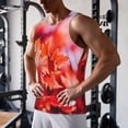 thumbnail image 5 of Lsque Autumn Maple Leaves Pattern Mens Tank Tops Muscle Athletic Quick Dry Sleeveless Workout Fitness T Shirts Beach Tank Top, Loose-fit Sleeveless Shirt for Men-, 5 of 7