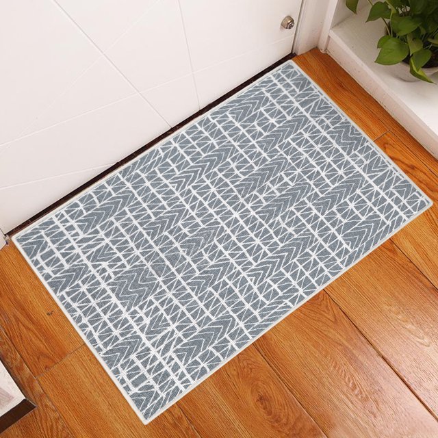 2 x 3 Foot Heavy Duty Low Pile Area Rug - Ultra-Thin Non Slip Area Rug - Washable Cotton Indoor Rug for Front Door Foyer Rug for Entryway
