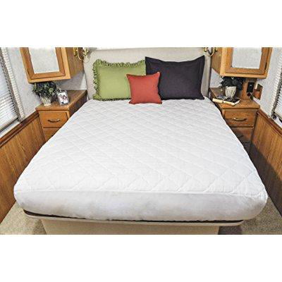 ab lifestyles camper king 72x80 usa made mattress pad, quilted mattress cover for travel trailer, rv or (Best Made Travel Trailers)
