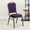 Purple Fabric/Gold Vein Frame, variant on BizChair 4 Pack Crown Back Stacking Banquet Chair in Purple Fabric - Gold Vein Frame