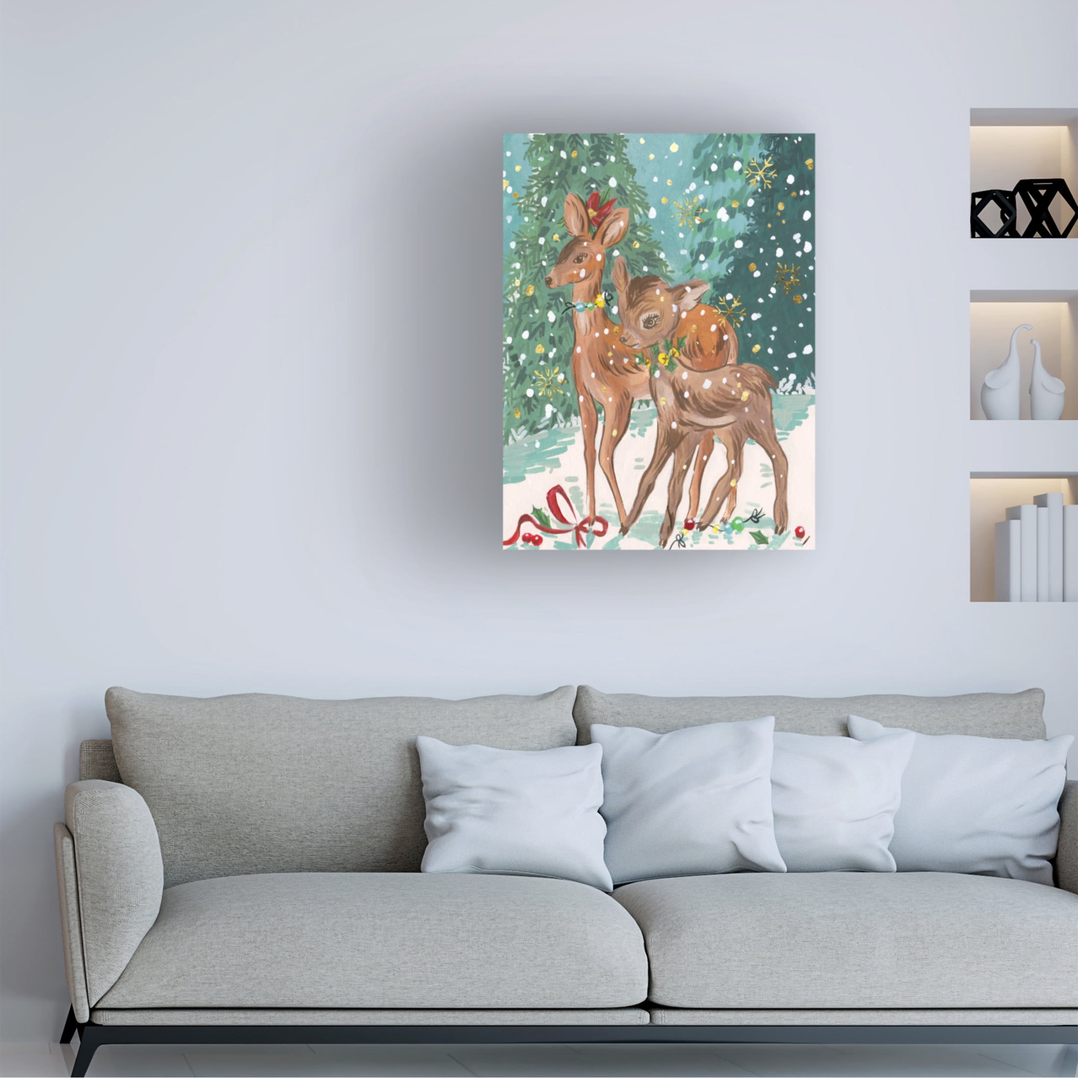 Trademark Fine Art Melissa Wang Doe and Fawn I Canvas Wall Art