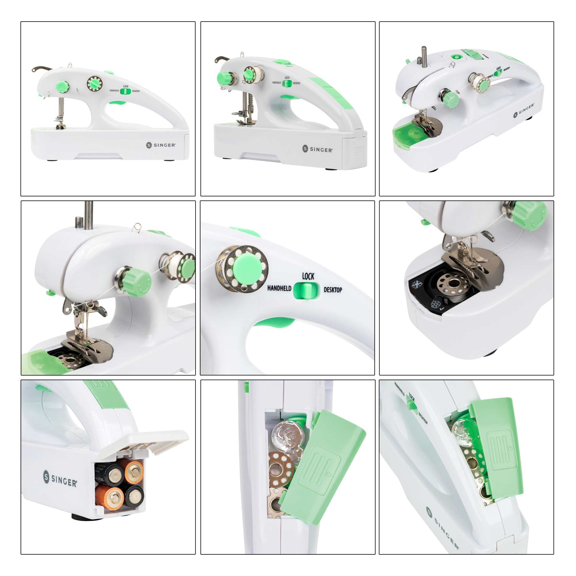 SINGER Stitch Quick Plus Cordless Hand Held Mending Portable Sewing Machine, Two Thread - image 12 of 14