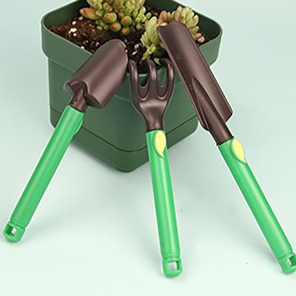 Ensemble de Jardinage Trois Pièces d'Outils de Jardinage pour Enfants Pelle pour Succulentes Pelle à Fleurs Pelle Râteau Jouet pour Enfants Semoir Dôme Sacs de 50 Lb Gâteaux pour Oiseaux Sauvages