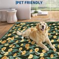 thumbnail image 5 of ZACOO 2'x6' Area Rug, Machine Washable Ultra Thin Non‑Slip Floral Botanical Carpet for Hallway Entryway Kitchen, Yellow‑Green, 5 of 9