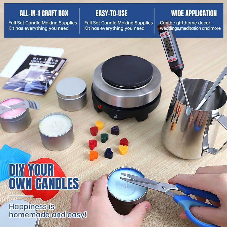Candle Making Kit with Electronic Hot Plate, DIY Candle Maker