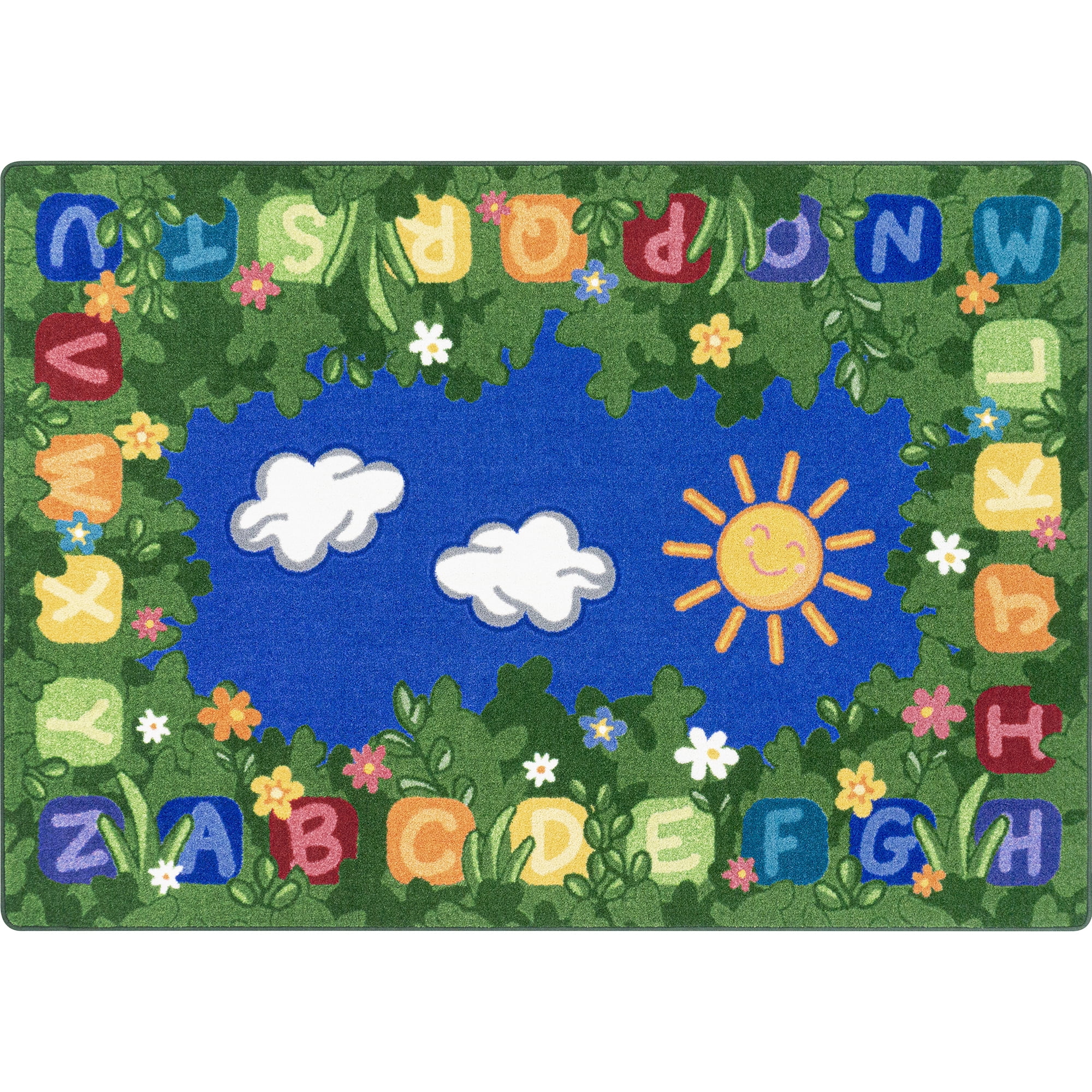 Joy Carpets Learning Garden 5'4" x 7'8" Indoor Area Rug in Color Multi