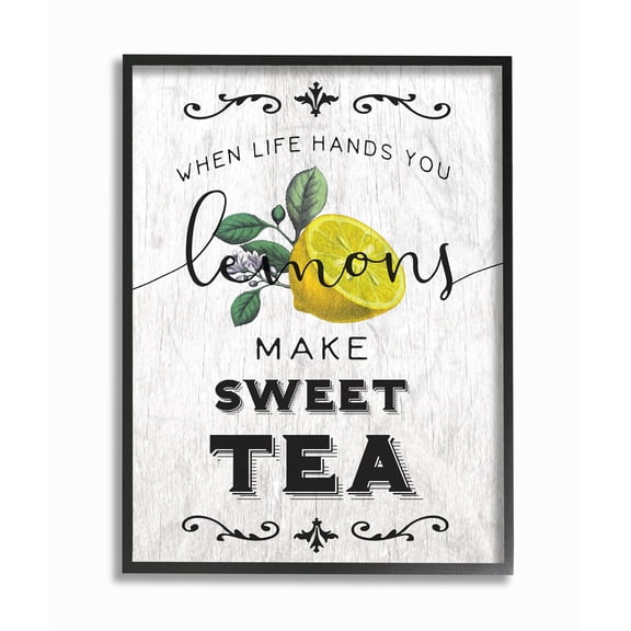 The Stupell Home Decor Collection Life Hands Lemons Make Sweet Tea Framed Wall Art